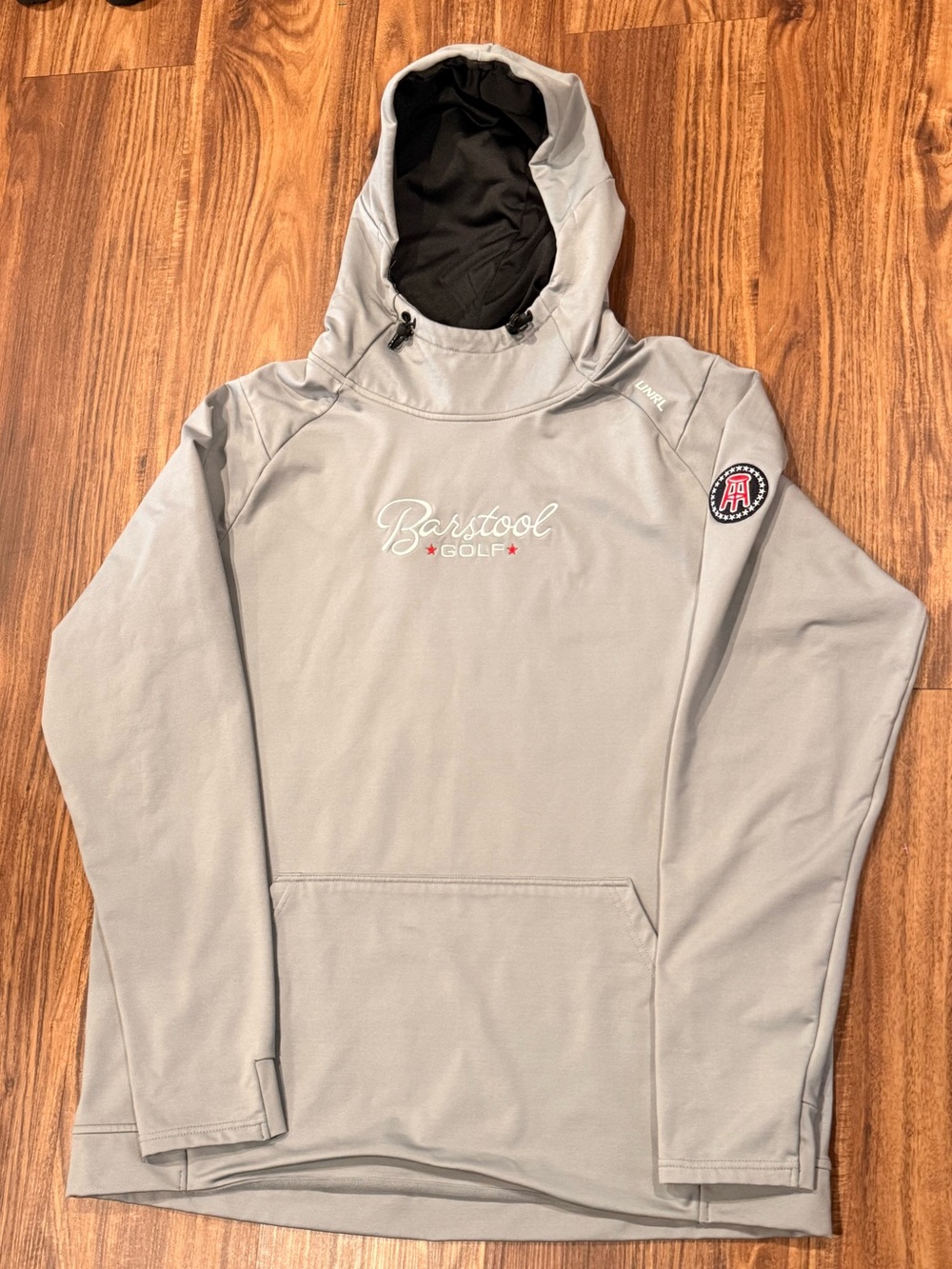 UNRL x Barstool Hoodie Mens XL Grey Solid Golf Pullover Sweatshirt Limited